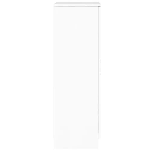  magasfényű fehér szerelt fa cipőszekrény 55 x 35 x 108 cm