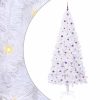  Mű karácsonyfa 300 LED-del állvánnyal Fehér 240 cm PVC és Acél