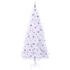  Mű karácsonyfa 300 LED-del állvánnyal Fehér 240 cm PVC és Acél