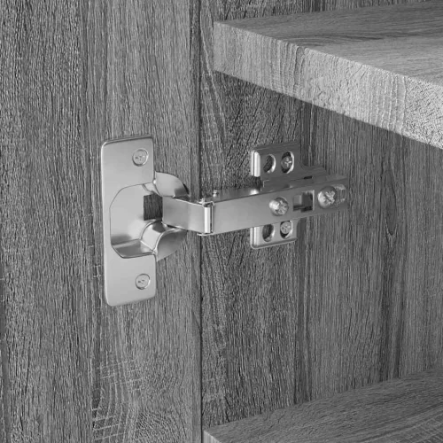  szürke sonoma színű szerelt fa cipősszekrény 55 x 35 x 108 cm