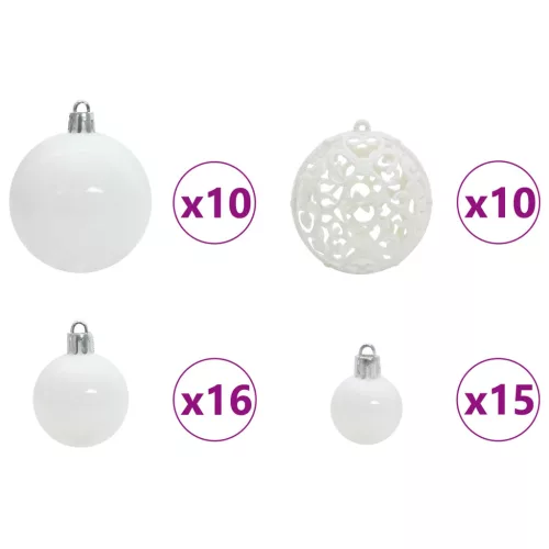  Mű karácsonyfa 300 LED-del állvánnyal Fehér 240 cm PVC és Acél