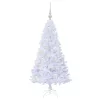 Mű karácsonyfa 150 LED-del állvánnyal Fehér 120 cm PVC és Acél