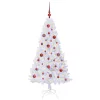  Mű karácsonyfa 150 LED-del állvánnyal Fehér 150 cm PVC és Acél