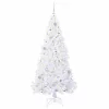  Mű karácsonyfa 300 LED-del állvánnyal Fehér 180 cm PVC és Acél
