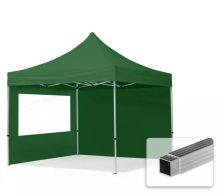   Professional összecsukható sátrak ECO 300 g/m2 ponyvával, alumínium szerkezettel, 2 oldalfallal - 3x3m zöld