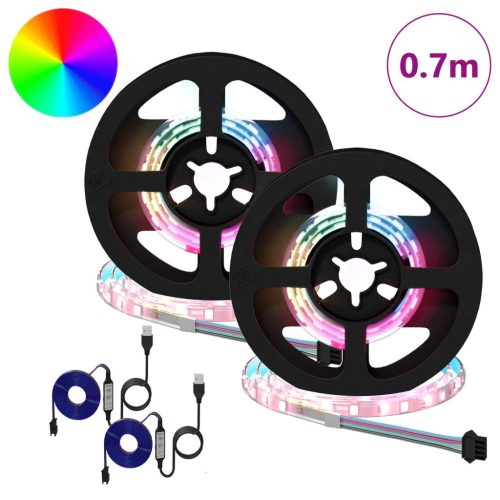  LED szalag 4 pcs Fekete és Átlátszó 35 x 0,8 x 0,3 cm