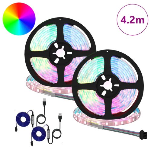  LED szalag 4 pcs Fekete és Átlátszó 210 x 0,8 x 0,3 cm