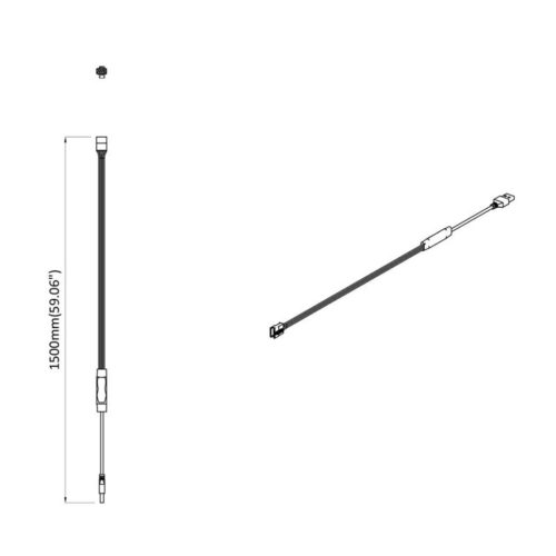  LED szalag 4 pcs Fekete és Átlátszó 75 x 0,8 x 0,3 cm