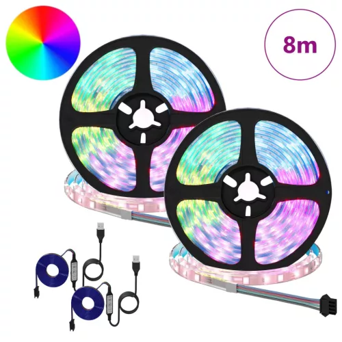  LED szalag 4 pcs Fekete és Átlátszó 400 x 0,8 x 0,3 cm