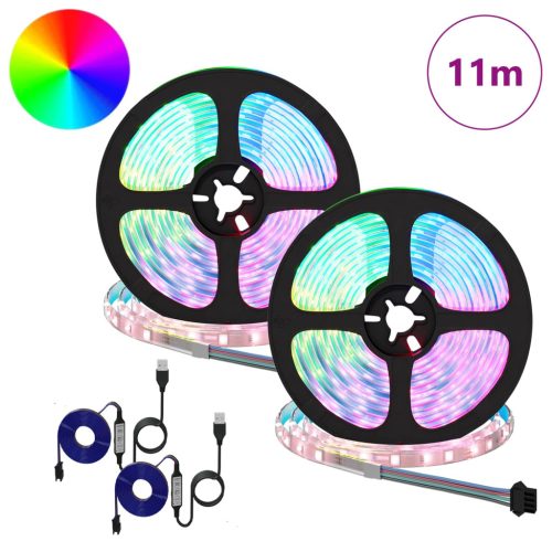  LED szalag 4 pcs Fekete és Átlátszó 550 x 0,8 x 0,3 cm