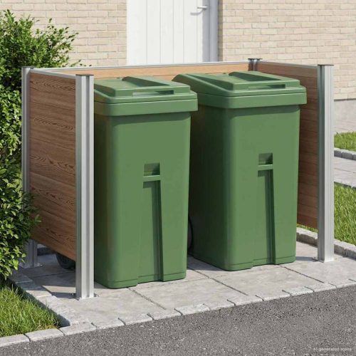  Hulladék Gyűjtő Kerítés Barna 161 x 85 x 115 cm