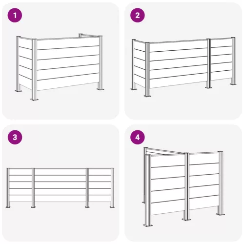  Hulladék Gyűjtő Kerítés Barna 161 x 85 x 115 cm