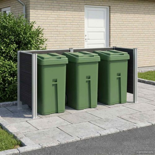  Hulladék Gyűjtő Kerítés Szürke 237 x 85 x 115 cm