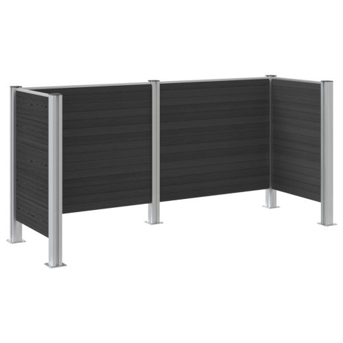  Hulladék Gyűjtő Kerítés Szürke 237 x 85 x 115 cm