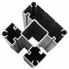  Kerítéselem 3 pcs WPC és Alumínium Barna