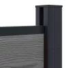  Kerítéselem 4 pcs WPC és Alumínium Szürke