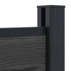  Kerítéselem 4 pcs WPC és Alumínium Fekete