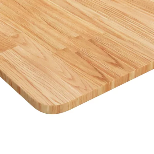  világosbarna kezelt tömör fa fürdőszobai pult 100x50x1,5 cm