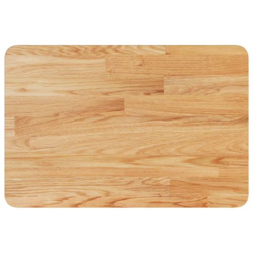  világosbarna kezelt tömör fa fürdőszobai pult 60x40x1,5 cm