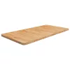  világosbarna kezelt tömör fa fürdőszobai pult 100x50x2,5 cm