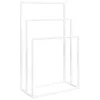  fehér vas szabadon álló törölközőtartó 48 x 24 x 79 cm