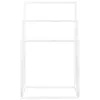  fehér vas szabadon álló törölközőtartó 48 x 24 x 79 cm