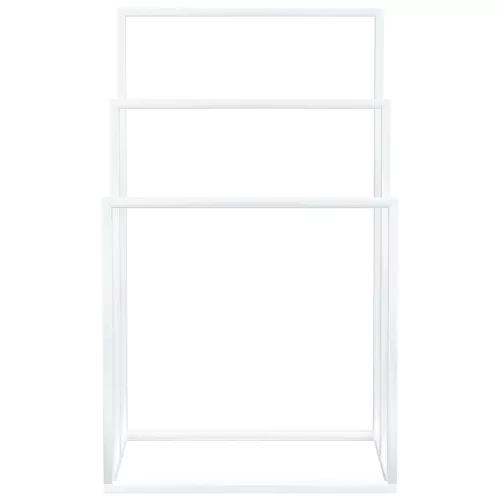  fehér vas szabadon álló törölközőtartó 48 x 24 x 79 cm