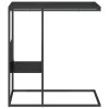  fekete szerelt fa kisasztal 55x36x59,5 cm