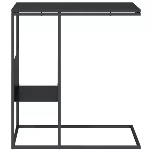 fekete szerelt fa kisasztal 55x36x59,5 cm