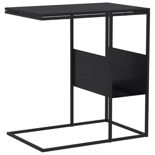  fekete szerelt fa kisasztal 55x36x59,5 cm