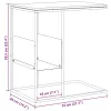  fekete szerelt fa kisasztal 55x36x59,5 cm