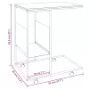  fekete szerelt fa kisasztal kerekekkel 55x36x63,5 cm