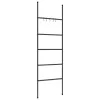  5 szintes fekete vas törölközőtartó létra 58 x 175 cm