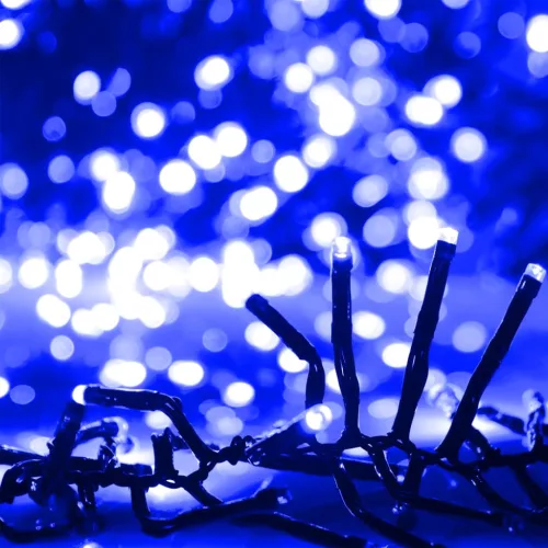  kék fényű fürtös PVC LED-szalag 1000 LED-del 11 m