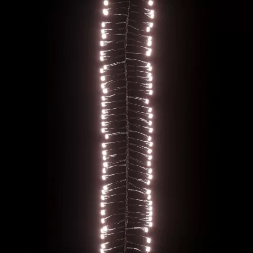  meleg fehér fényű fürtös PVC LED-szalag 2000 LED-del 17 m