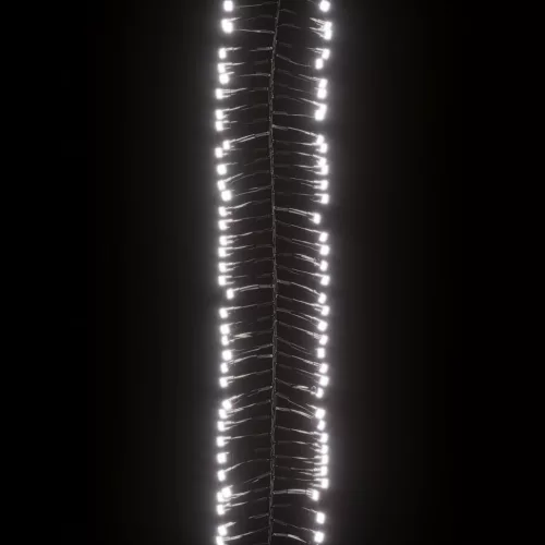  hideg fehér fényű fürtös PVC LED-szalag 2000 LED-del 17 m
