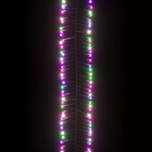  színes pasztell fényű fürtös PVC LED-szalag 2000 LED-del 17 m