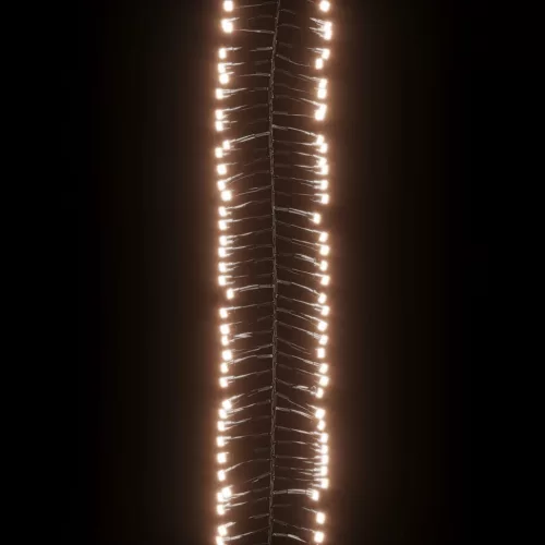  meleg fehér fényű fürtös PVC LED-szalag 3000 LED-del 23 m