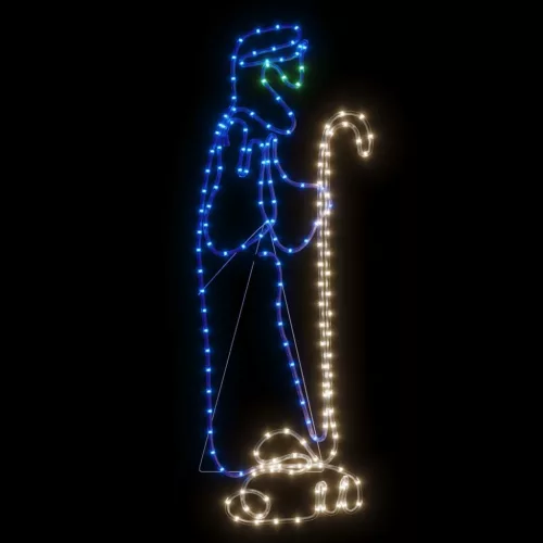  karácsonyi pásztor és bárány figura 168 LED-del 102,5 x 35 cm