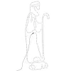  karácsonyi pásztor és bárány figura 168 LED-del 102,5 x 35 cm