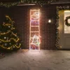  összecsukható Mikulás a létrán figura 552 LED-del 50 x 200 cm