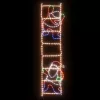  összecsukható Mikulás a létrán figura 552 LED-del 50 x 200 cm