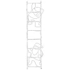  összecsukható Mikulás a létrán figura 552 LED-del 50 x 200 cm