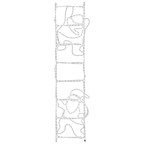  összecsukható Mikulás a létrán figura 552 LED-del 50 x 200 cm