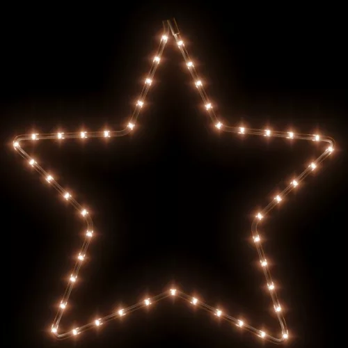  karácsonyi csillag 48 meleg fehér LED-del 56 cm