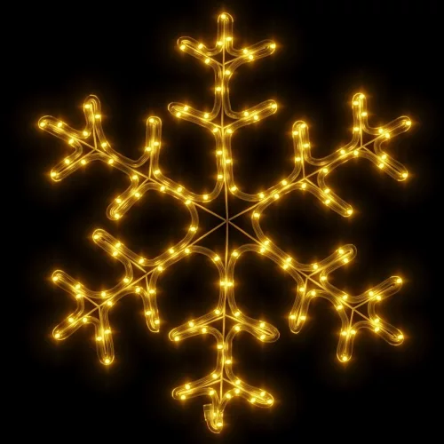  karácsonyi hópehely 144 meleg fehér LED-del 59 x 59 cm