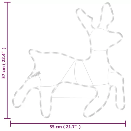  meleg fehér karácsonyi rénszarvasfigura 72 LED 57 x 55 x 4,5 cm