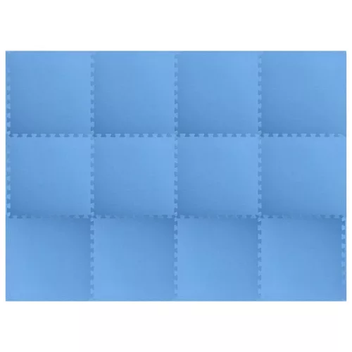 Puzzle edzőszőnyegek 12 pcs Kék 4,32 ㎡ EVA hab