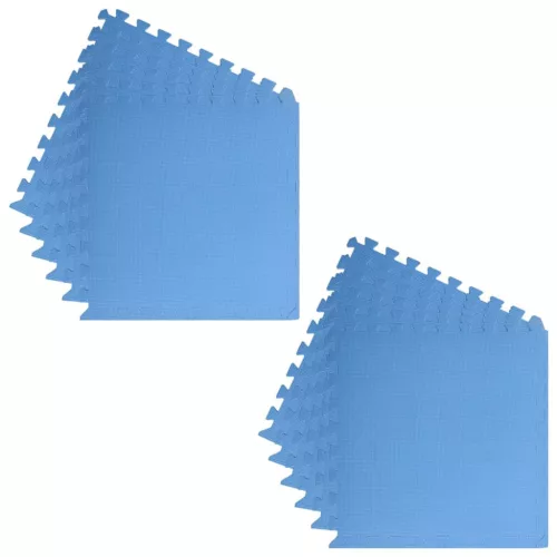  Puzzle edzőszőnyegek 12 pcs Kék 4,32 ㎡ EVA hab