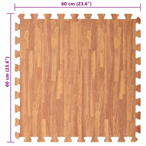  Puzzle edzőszőnyegek 12 pcs Barna 4,32 ㎡ EVA hab